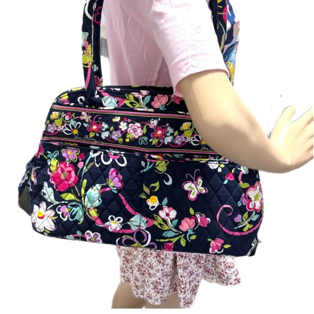 Vera Bradley Shoulder Bag Purse Ribbons Pattern
